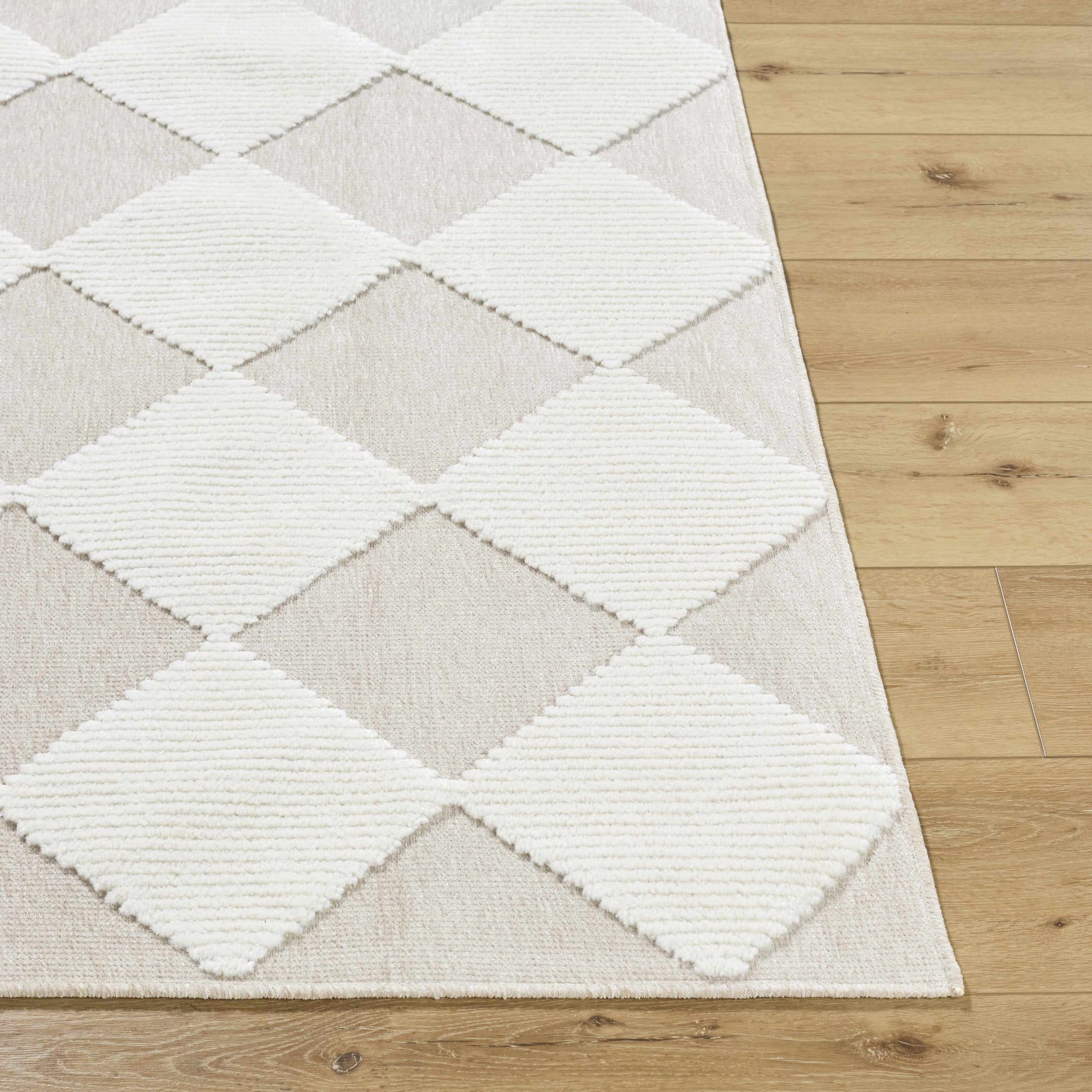 Bosley Beige Washable Area Rug - Ornate Home
