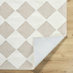 Bosley Beige Washable Area Rug - Ornate Home