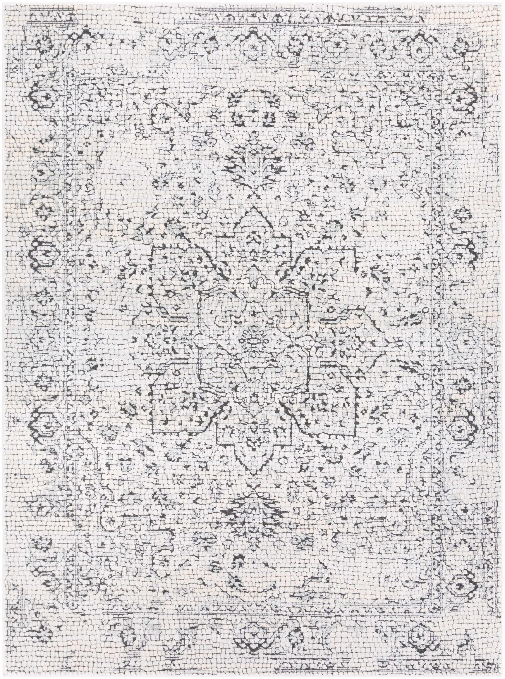 Bosphorus Black Mosaic Rug - Clearance - Ornate Home