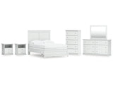 Bostwick Shoals Full Panel Bed, Dresser, Mirror, Chest, and 2 Nightstands (Online Special Price) - Ornate Home