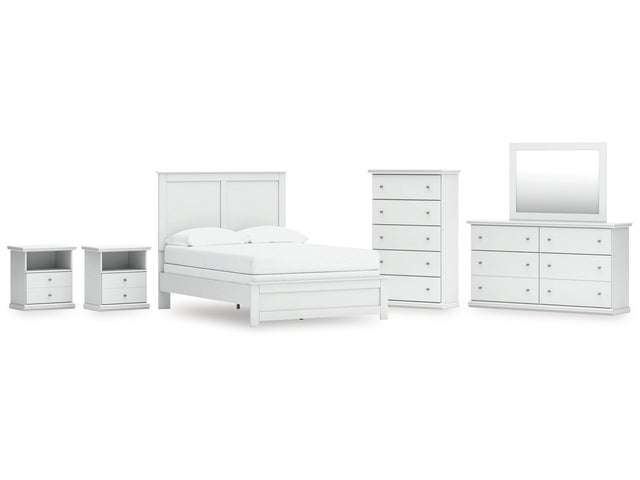 Bostwick Shoals Full Panel Bed, Dresser, Mirror, Chest, and 2 Nightstands (Online Special Price) - Ornate Home