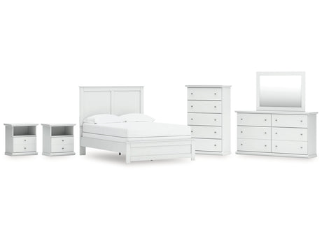 Bostwick Shoals Full Panel Bed, Dresser, Mirror, Chest, and 2 Nightstands - Ornate Home