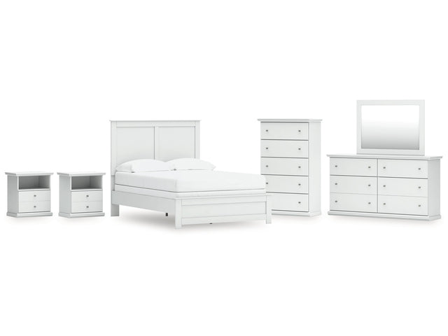Bostwick Shoals Full Panel Bed, Dresser, Mirror, Chest, and 2 Nightstands - Ornate Home