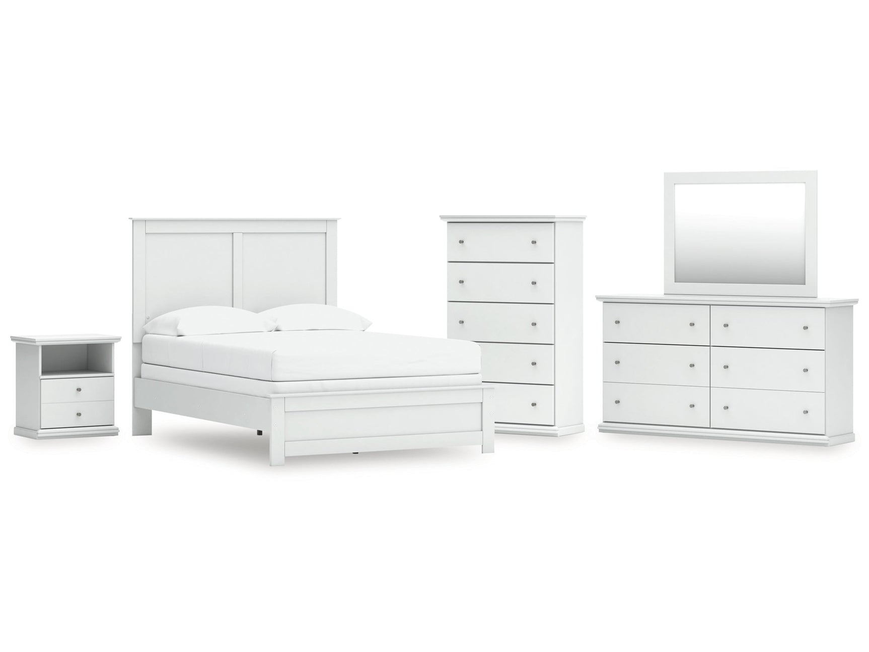 Bostwick Shoals Full Panel Bed, Dresser, Mirror, Chest, and Nightstand - Ornate Home