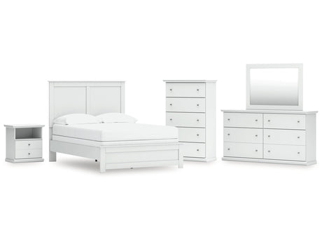 Bostwick Shoals Full Panel Bed, Dresser, Mirror, Chest, and Nightstand - Ornate Home