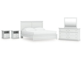 Bostwick Shoals King Panel Bed, Dresser, Mirror and 2 Nightstands (Online Special Price) - Ornate Home
