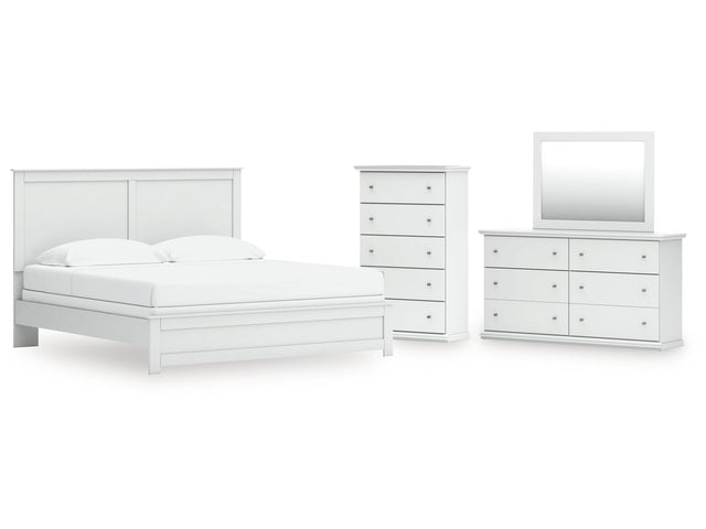 Bostwick Shoals King Panel Bed, Dresser, Mirror and Chest (Online Special Price) - Ornate Home