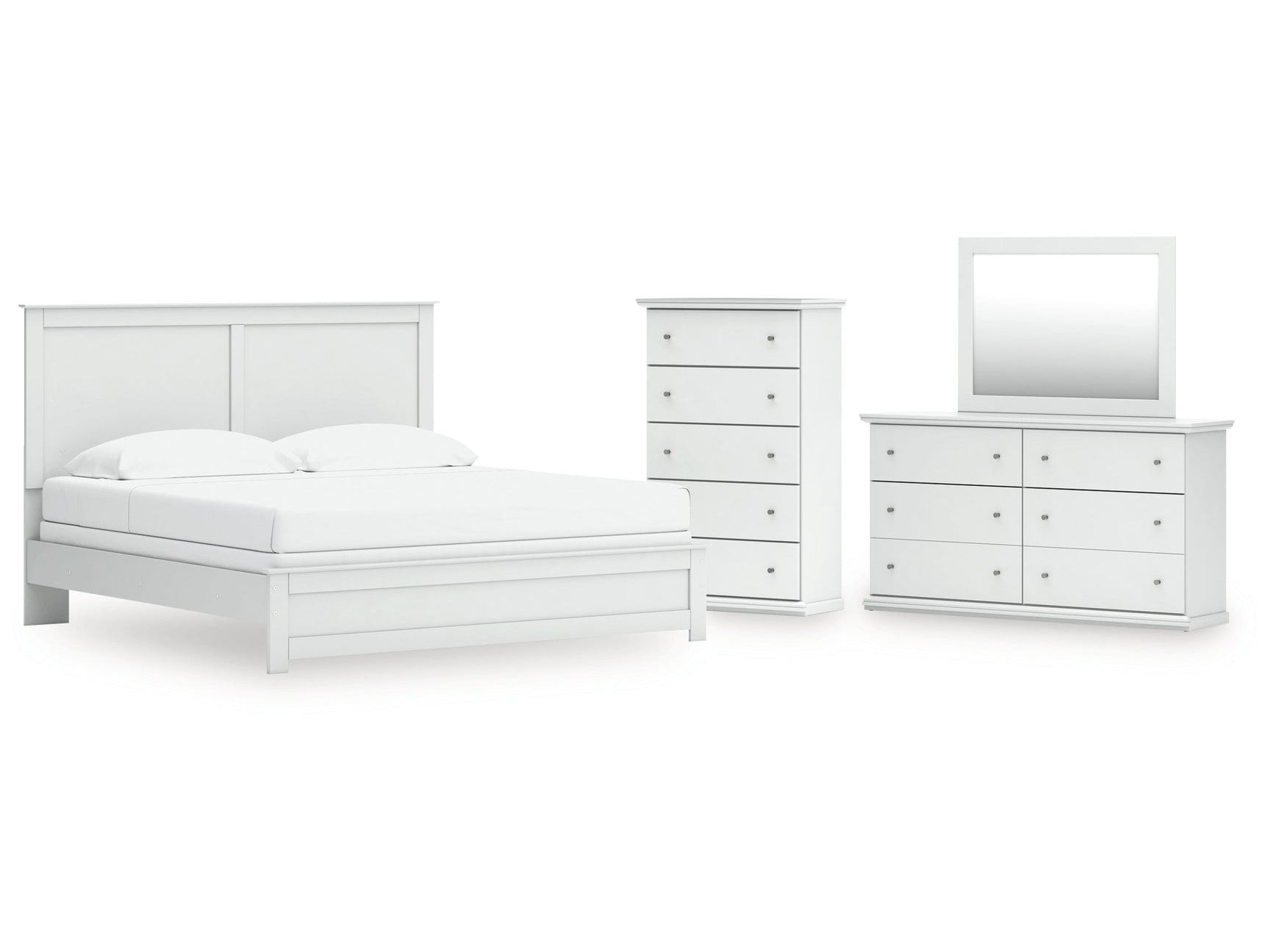 Bostwick Shoals King Panel Bed, Dresser, Mirror and Chest - Ornate Home