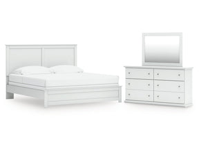 Bostwick Shoals King Panel Bed, Dresser and Mirror - Ornate Home
