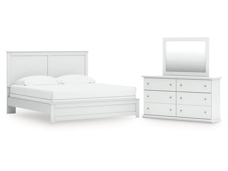 Bostwick Shoals King Panel Bed, Dresser and Mirror - Ornate Home