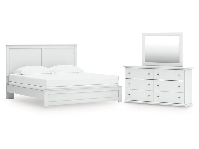 Bostwick Shoals King Panel Bed, Dresser and Mirror - Ornate Home