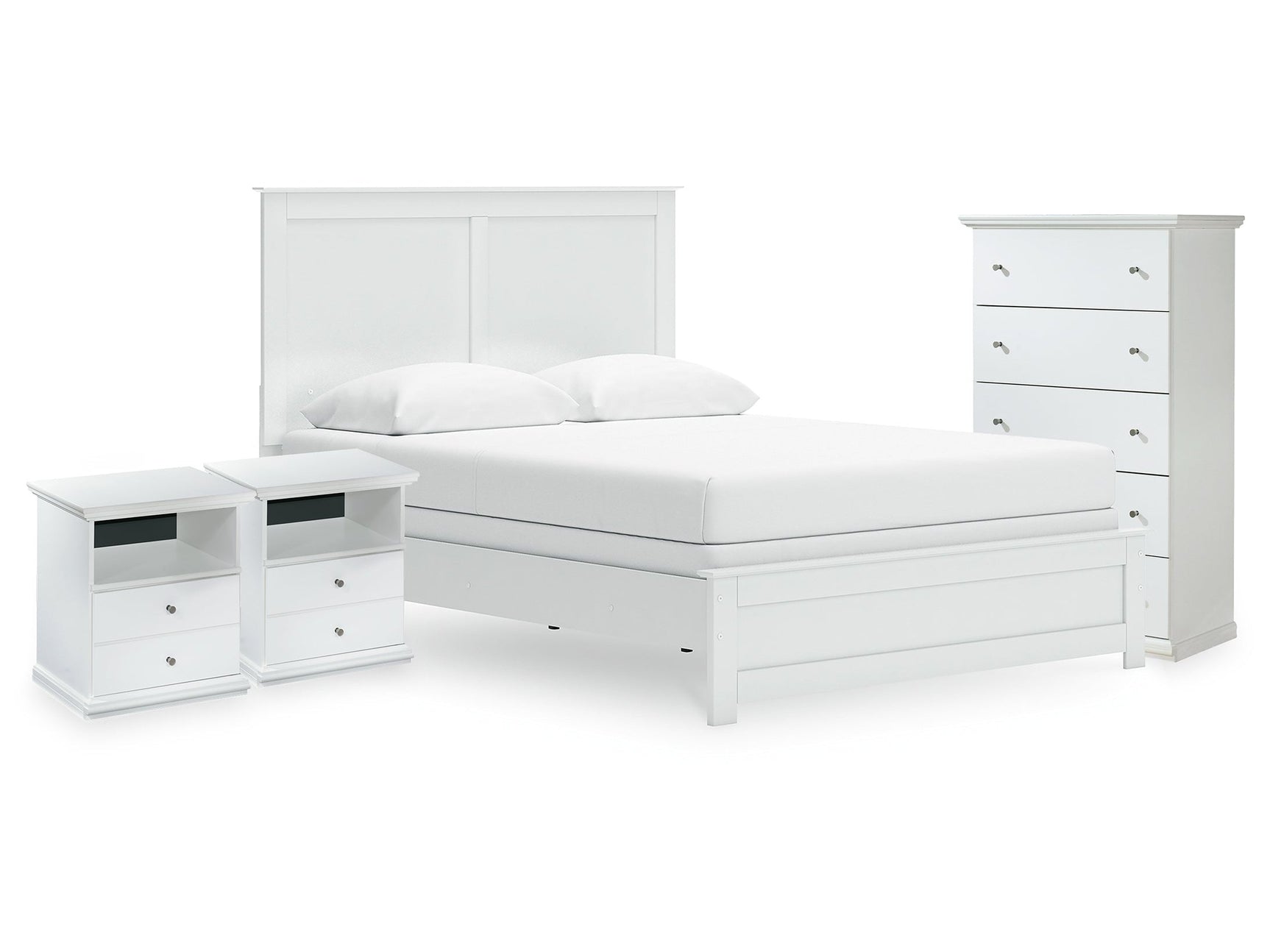 Bostwick Shoals Queen Panel Bed, Chest and 2 Nightstands - Ornate Home