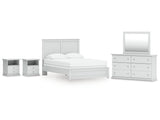 Bostwick Shoals Queen Panel Bed, Dresser, Mirror and 2 Nightstands (Online Special Price) - Ornate Home