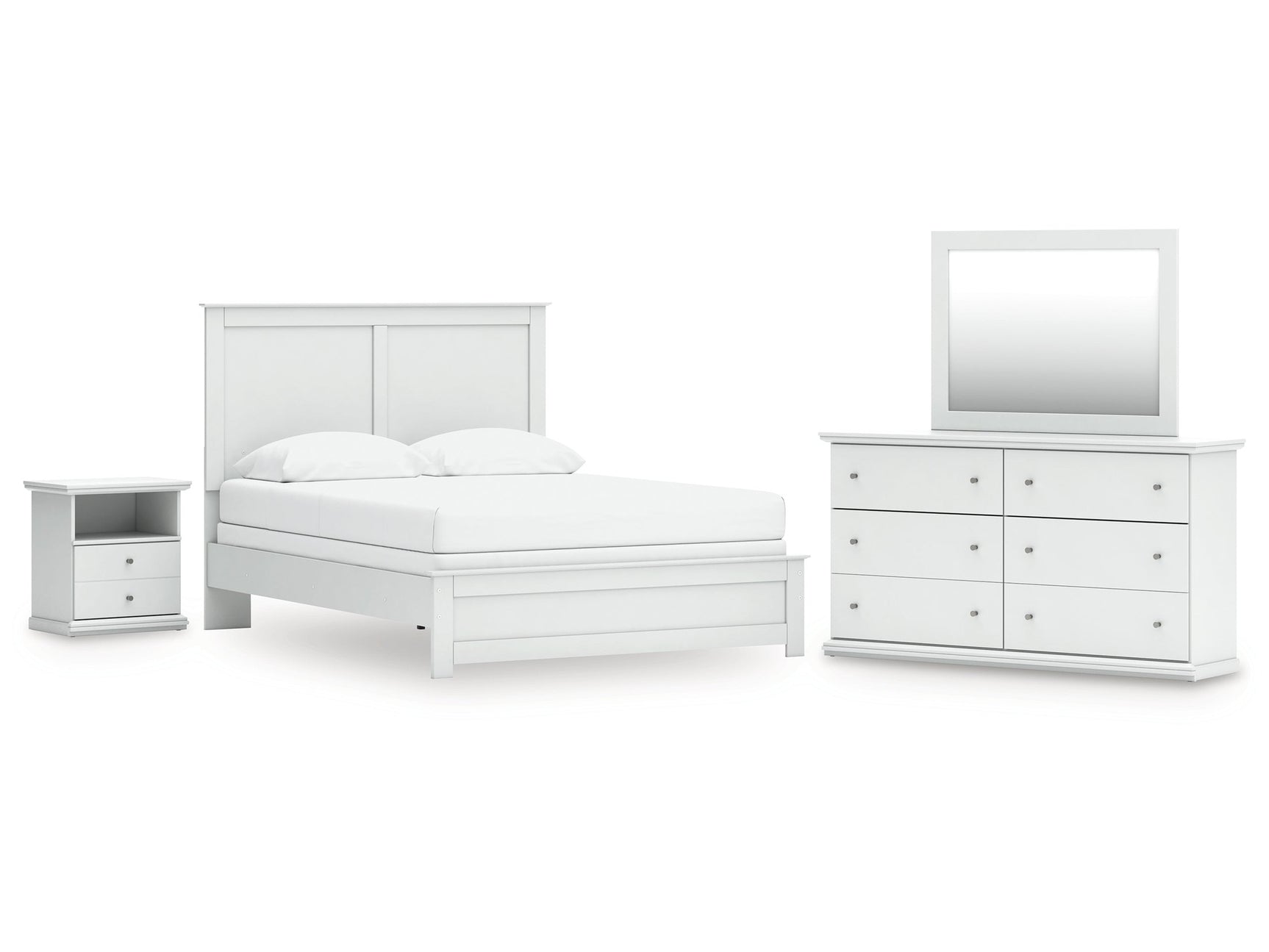 Bostwick Shoals Queen Panel Bed, Dresser, Mirror and Nightstand - Ornate Home