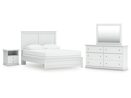 Bostwick Shoals Queen Panel Bed, Dresser, Mirror and Nightstand - Ornate Home