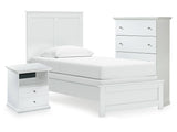 Bostwick Shoals Twin Panel Bed, Chest and Nightstand - Ornate Home