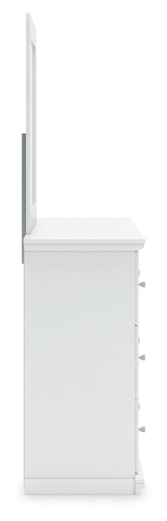 Bostwick Shoals White Dresser & Mirror - Ornate Home