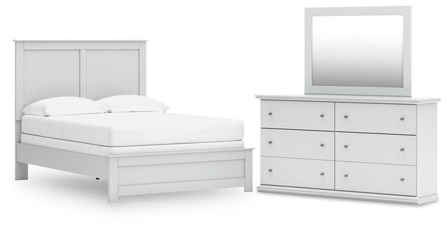 Bostwick Shoals White Full Panel Bed, Dresser and Mirror - Ornate Home