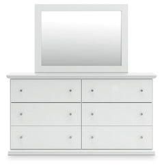 Bostwick Shoals White Full Panel Bed, Dresser and Mirror - Ornate Home