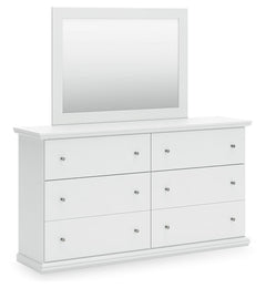 Bostwick Shoals White Full Panel Bed, Dresser and Mirror - Ornate Home