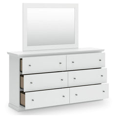 Bostwick Shoals White Full Panel Bed, Dresser and Mirror - Ornate Home