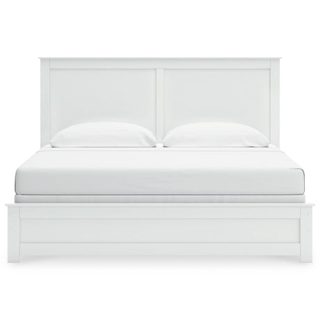 Bostwick Shoals White King Panel Bed, Dresser, Mirror, Chest and 2 Nightstands - Ornate Home