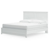 Bostwick Shoals White King Panel Bed, Dresser, Mirror, Chest and 2 Nightstands (Online Special Price) - Ornate Home