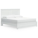 Bostwick Shoals White King Panel Bed, Dresser, Mirror, Chest and 2 Nightstands (Online Special Price) - Ornate Home