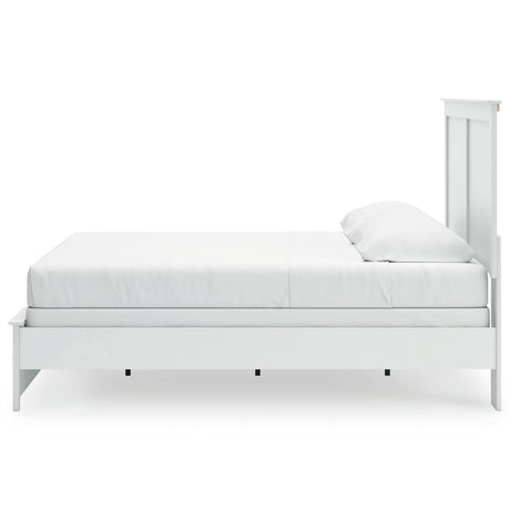 Bostwick Shoals White King Panel Bed, Dresser, Mirror, Chest and 2 Nightstands - Ornate Home
