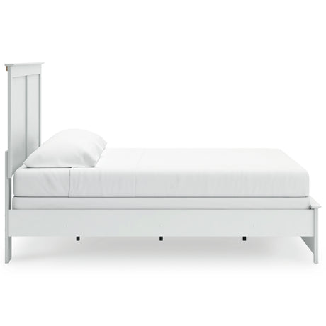Bostwick Shoals White King Panel Bed, Dresser, Mirror, Chest and 2 Nightstands - Ornate Home