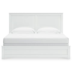 Bostwick Shoals White King Panel Bed, Dresser, Mirror, Chest and 2 Nightstands - Ornate Home