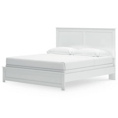 Bostwick Shoals White King Panel Bed, Dresser, Mirror, Chest and 2 Nightstands - Ornate Home