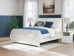 Bostwick Shoals White King Panel Bed (Online Special Price) - Ornate Home