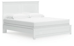 Bostwick Shoals White King Panel Bed - Ornate Home