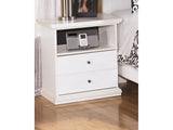 Bostwick Shoals White One Drawer Nightstand (Online Special Price) - Ornate Home