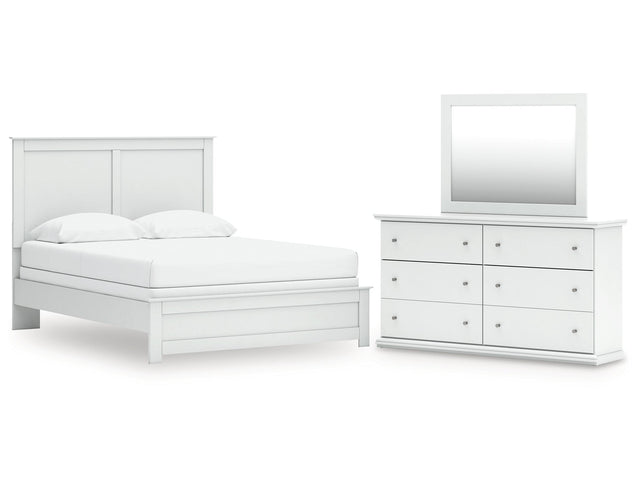 Bostwick Shoals White Queen Panel Bed, Dresser and Mirror (Online Special Price) - Ornate Home