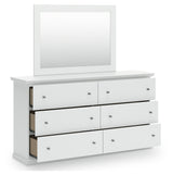 Bostwick Shoals White Queen Panel Bed, Dresser and Mirror (Online Special Price) - Ornate Home