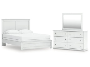Bostwick Shoals White Queen Panel Bed, Dresser and Mirror - Ornate Home