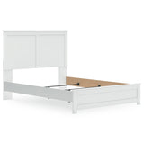 Bostwick Shoals White Queen Panel Bed with Mirrored Dresser, Chest and 2 Nightstands - Ornate Home