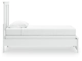 Bostwick Shoals White Twin Panel Bed, Chest and Nightstand - Ornate Home