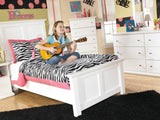 Bostwick Shoals White Twin Panel Bed, Chest and Nightstand - Ornate Home