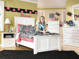 Bostwick Shoals White Twin Panel Bed, Chest and Nightstand - Ornate Home