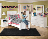 Bostwick Shoals White Twin Panel Bed, Chest and Nightstand - Ornate Home