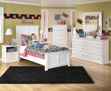 Bostwick Shoals White Twin Panel Bed, Chest and Nightstand - Ornate Home