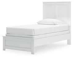 Bostwick Shoals White Twin Panel Bed, Chest and Nightstand - Ornate Home