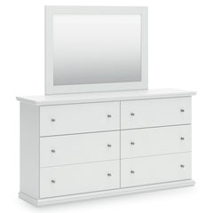 Bostwick Shoals White Twin Panel Bed, Dresser, Mirror and Nightstand - Ornate Home
