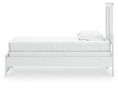Bostwick Shoals White Twin Panel Bed, Chest and Nightstand - Ornate Home