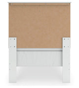 Bostwick Shoals White Twin Panel Bed, Dresser, Mirror and Nightstand - Ornate Home