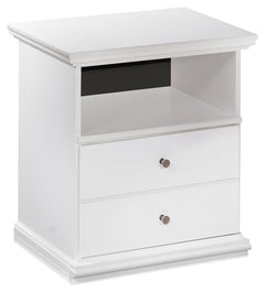 Bostwick Shoals White Twin Panel Bed, Dresser, Mirror and Nightstand - Ornate Home