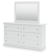 Bostwick Shoals White Twin Panel Bed, Dresser and Mirror (Online Special Price) - Ornate Home